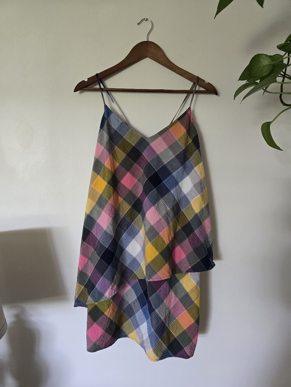 Patagonia Womens Size 12 Strappy Plaid Summer Tunic Top